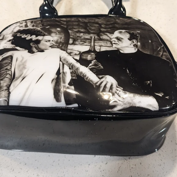 Frankenstein's Bride 'We Belong Dead' Bowler Handbag - Picture 5 of 10